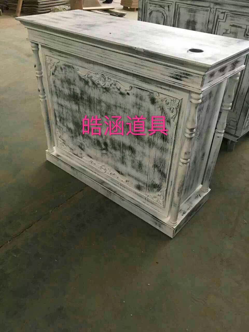 HS-欧式复古白收银台